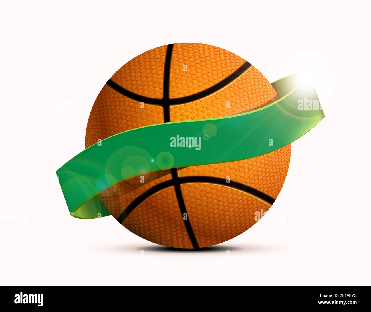 Basketball party with a basketball ball. illustration, can be used as flyer, poster, invitation Stock Photo