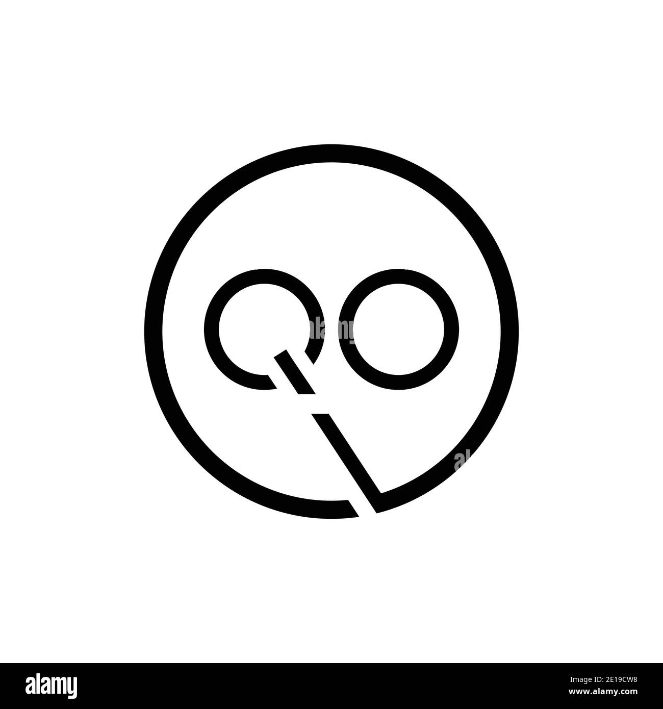 Initial Circle Letter QO Logo Design Vector Template. QO Letter Logo ...