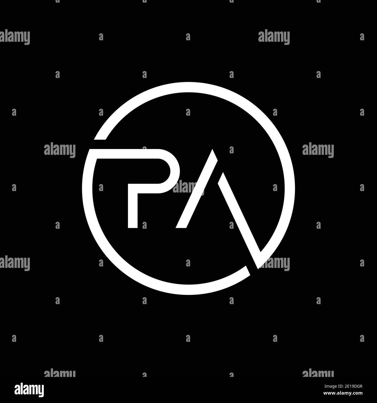 Initial PA Letter Logo Creative Typography Vector Template. Creative
