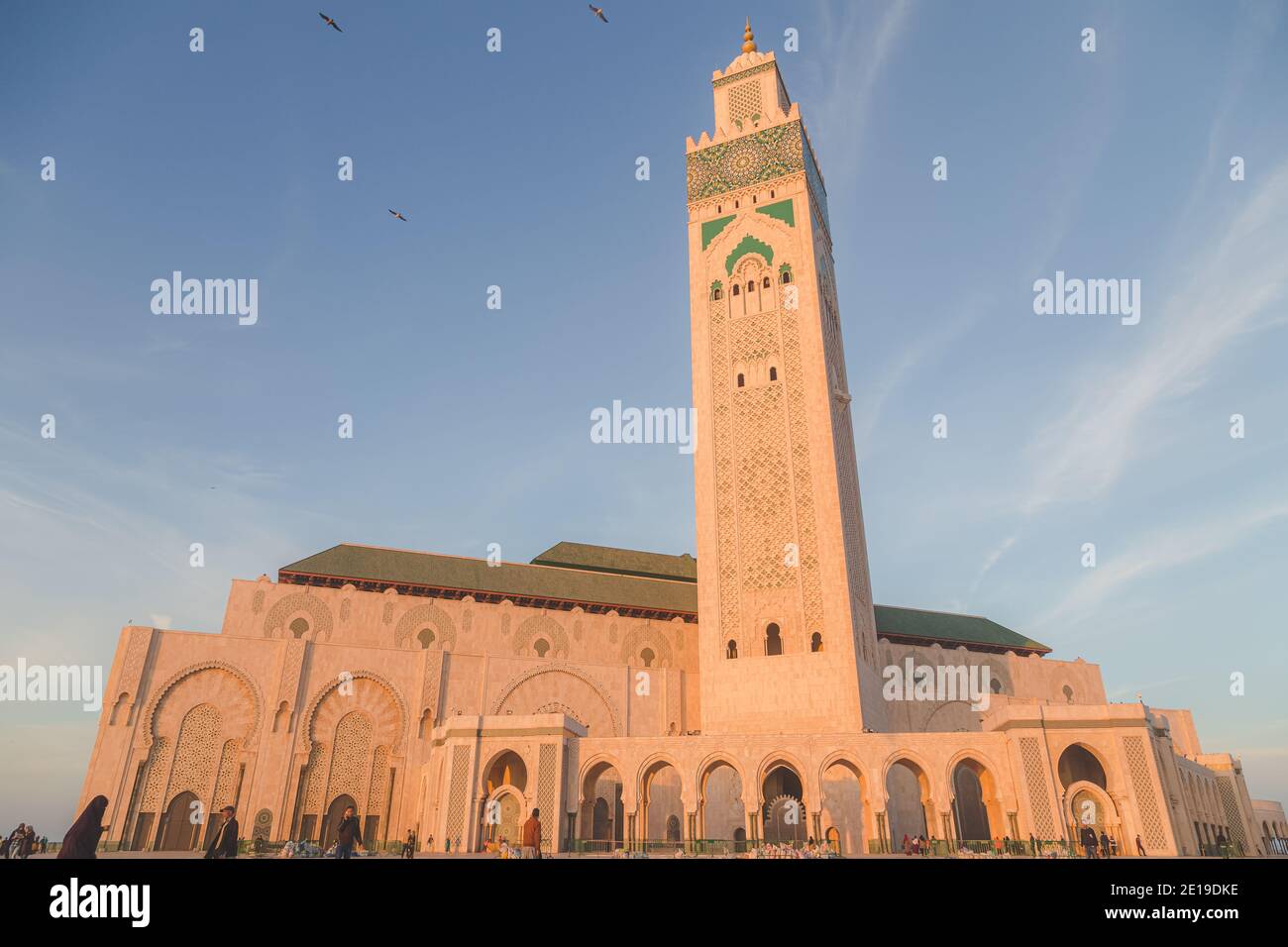 The Grand And Iconic Hassan II Mosque On A Beautiful Evening In 