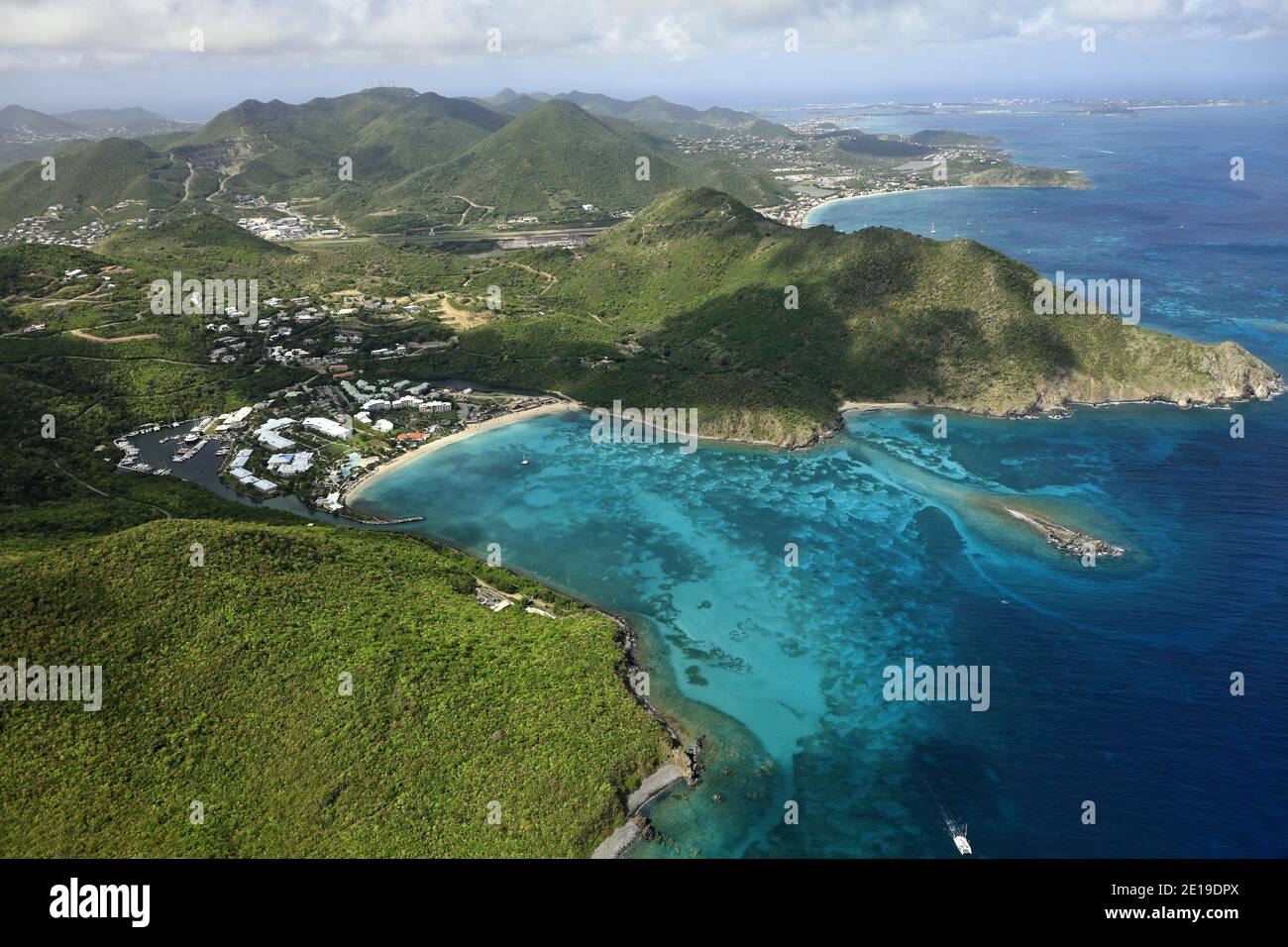Caribbean: Saint Martin Island (Sint Maarten): ÒAnse MarcelÓ cove and ...