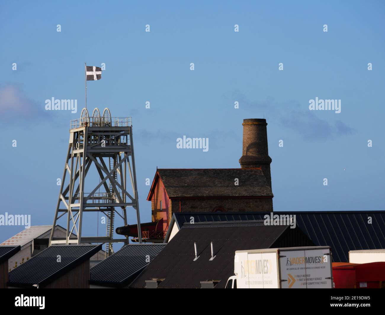 Robinson's shaft, South Crofty mine, Pool, Redruth, Cornwall. Stock Photo