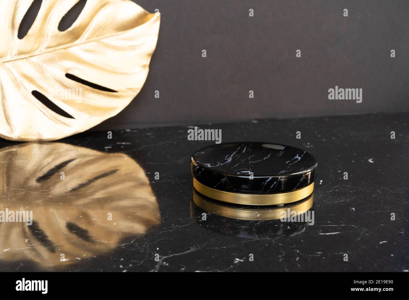 black and gold product display Stock Photo
