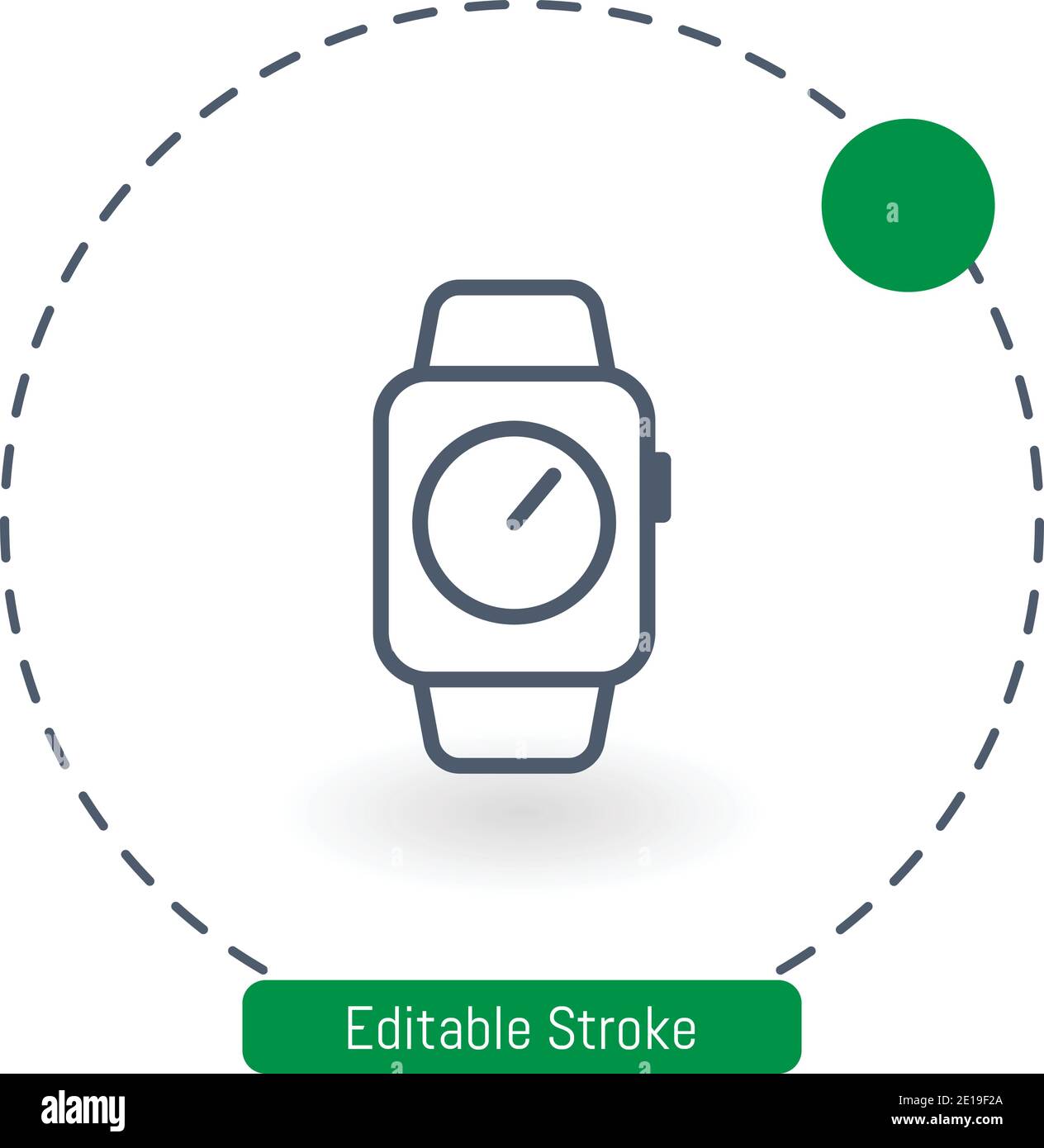 smartwatch vector icon editable stroke outline icons for web and mobile Stock Vector
