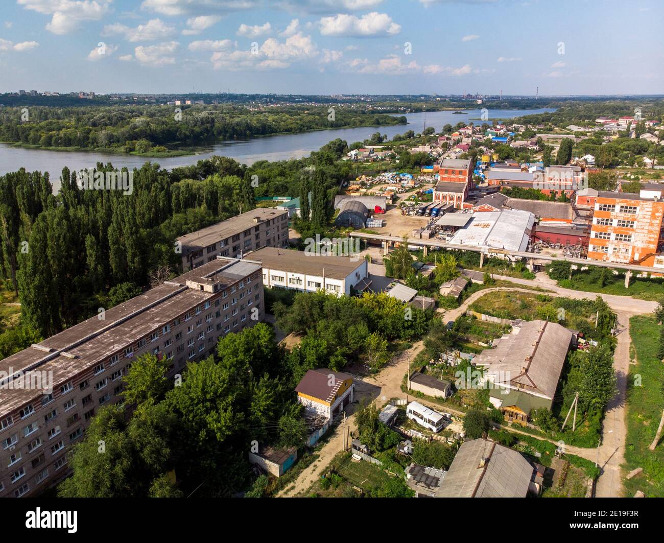 Levoberezhny district and Voronezh riverin Lipetsk, Russia Stock Photo ...