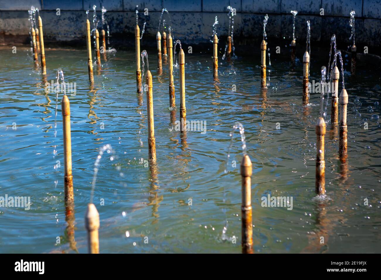 Fountain pipes for pumping water Stock Photo Alamy