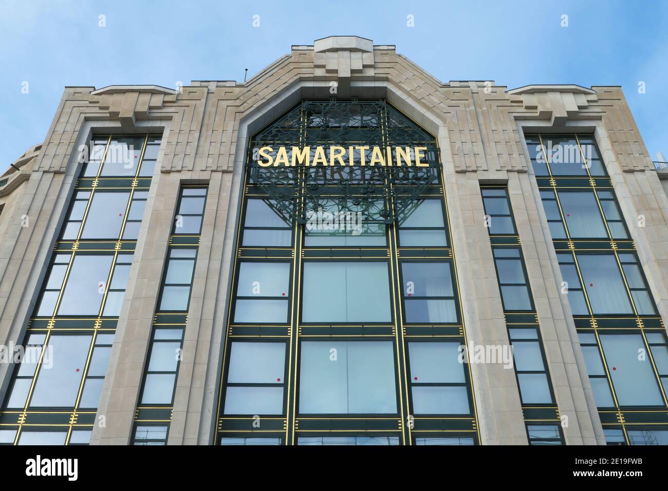 Paris, France. December 30. 2020. View of the famous building of the Samaritaine department store. Stock Photo