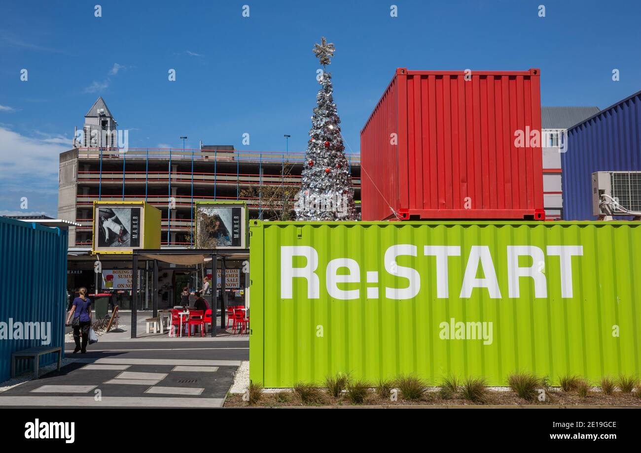 Christchurch New Zealand December 19th 2014 Restart retail precinct