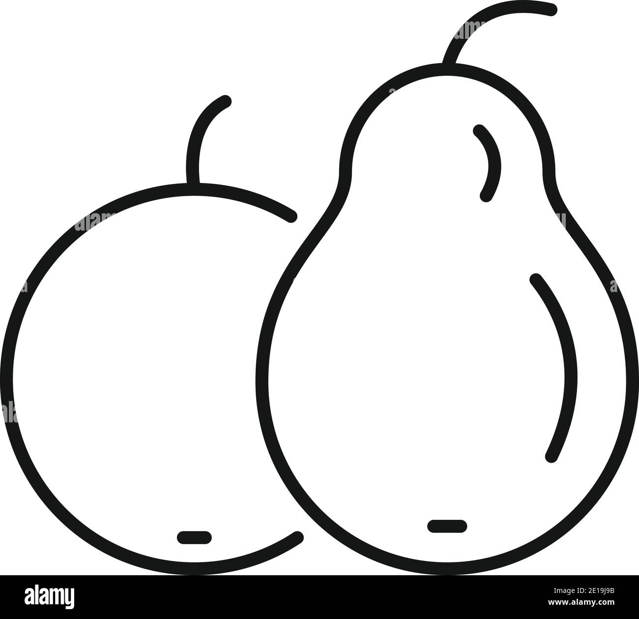 Apple Eco Pear Icon Outline Style Stock Vector Image Art Alamy
