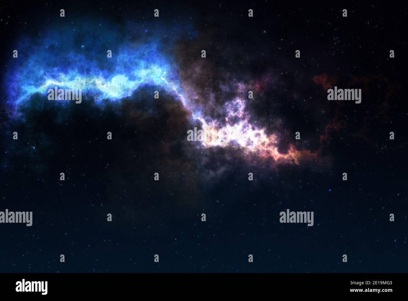 High definition star field, colorful night sky space. Nebula and galaxies in space. Astronomy concept background. Stock Photo