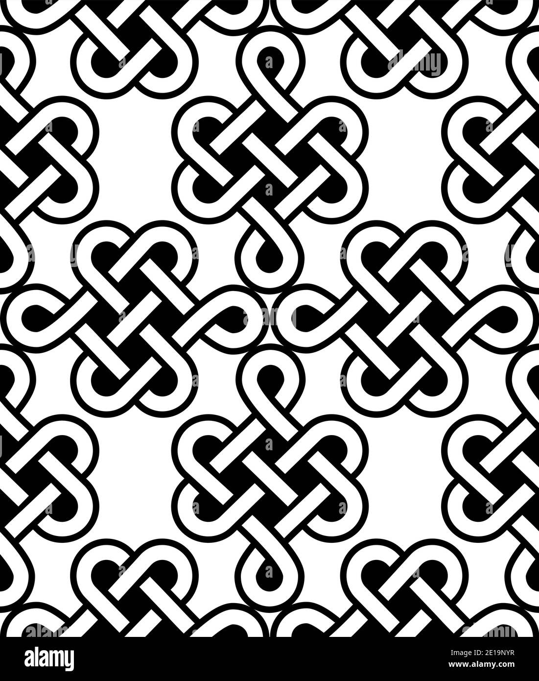 Irish Celtic vector seamless pattern set, knots and braids repetitve design from Ireland Stock Vector