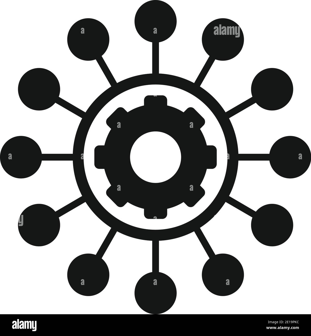 Backlink strategy scheme icon, simple style Stock Vector