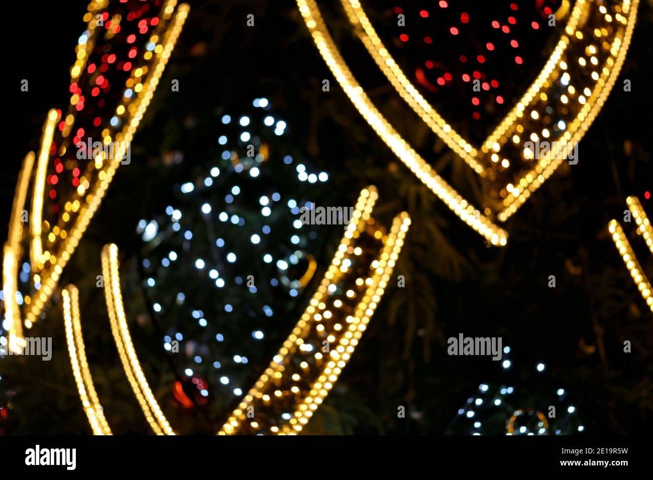 Christmas tree / Christmas decorations in Vilnius Stock Photo