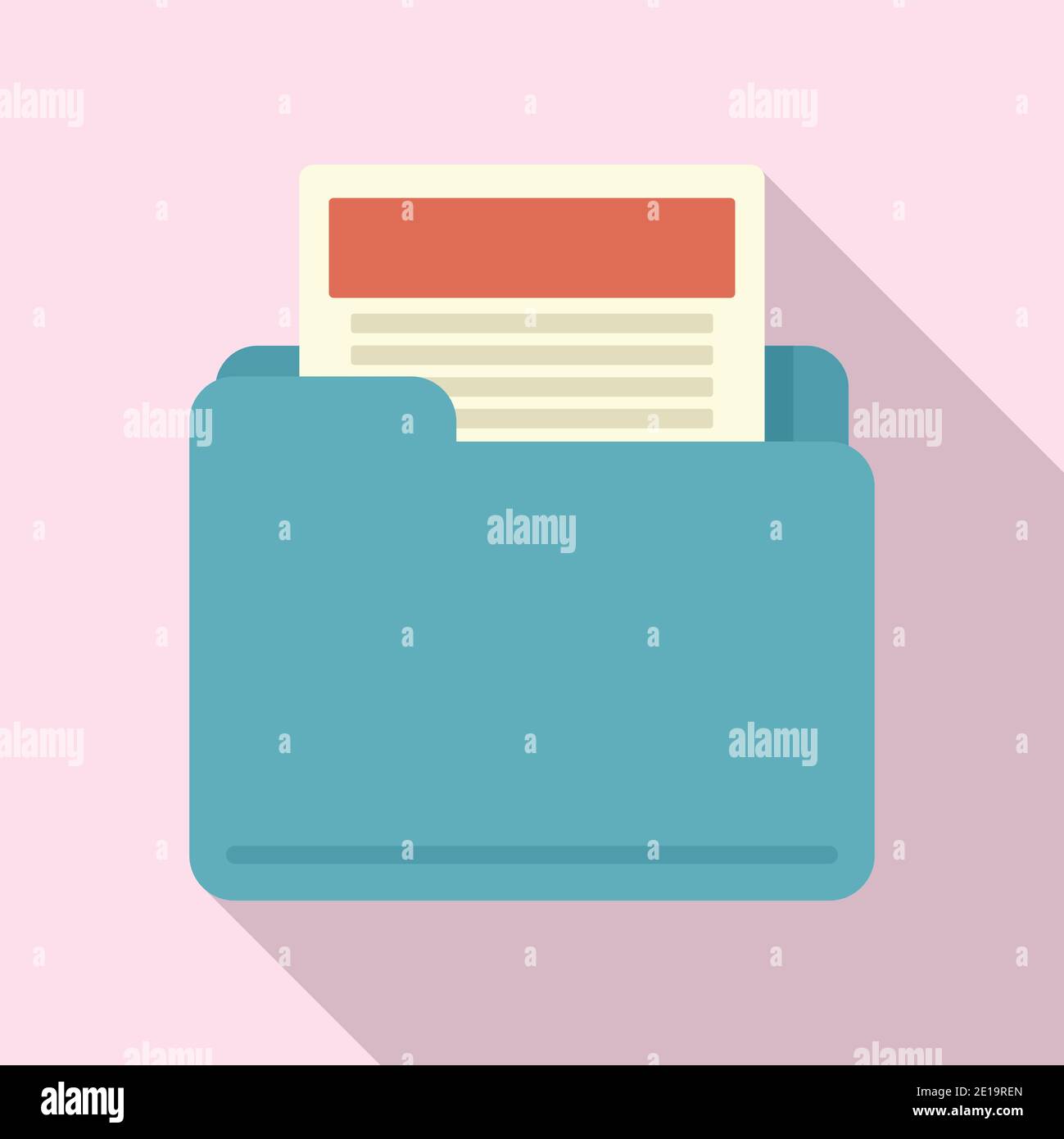 Product manager file folder icon, flat style Stock Vector