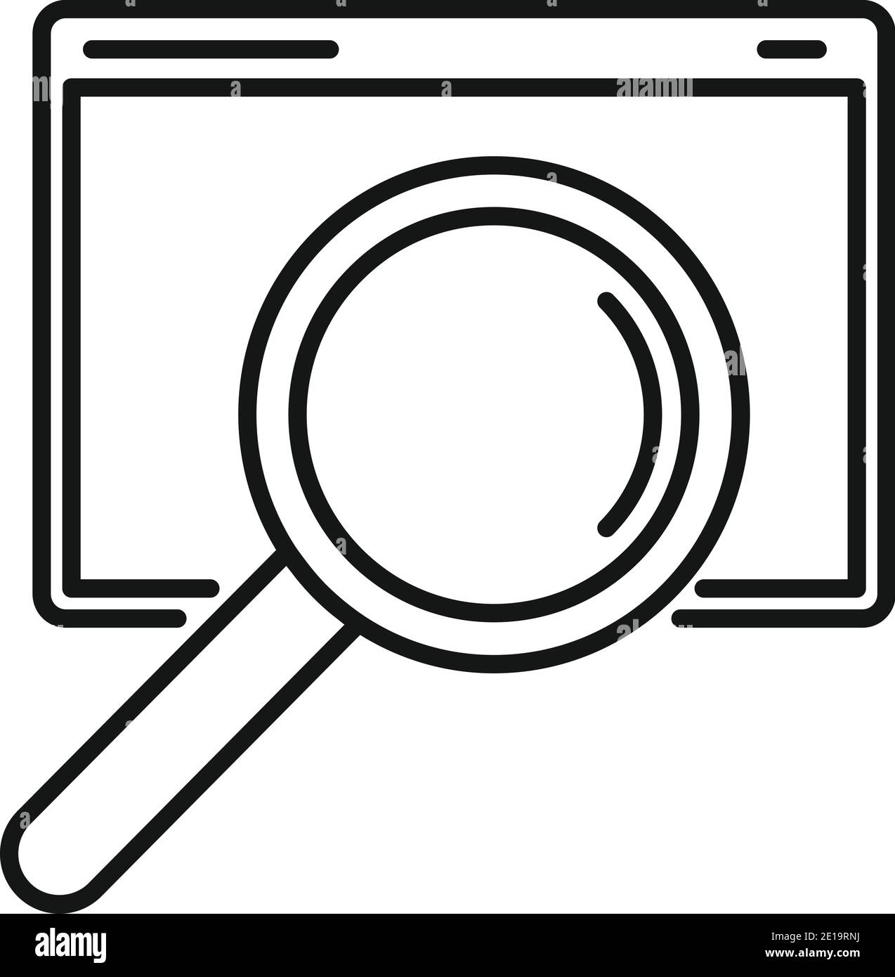 Magnifier links web page icon, outline style Stock Vector Image & Art ...