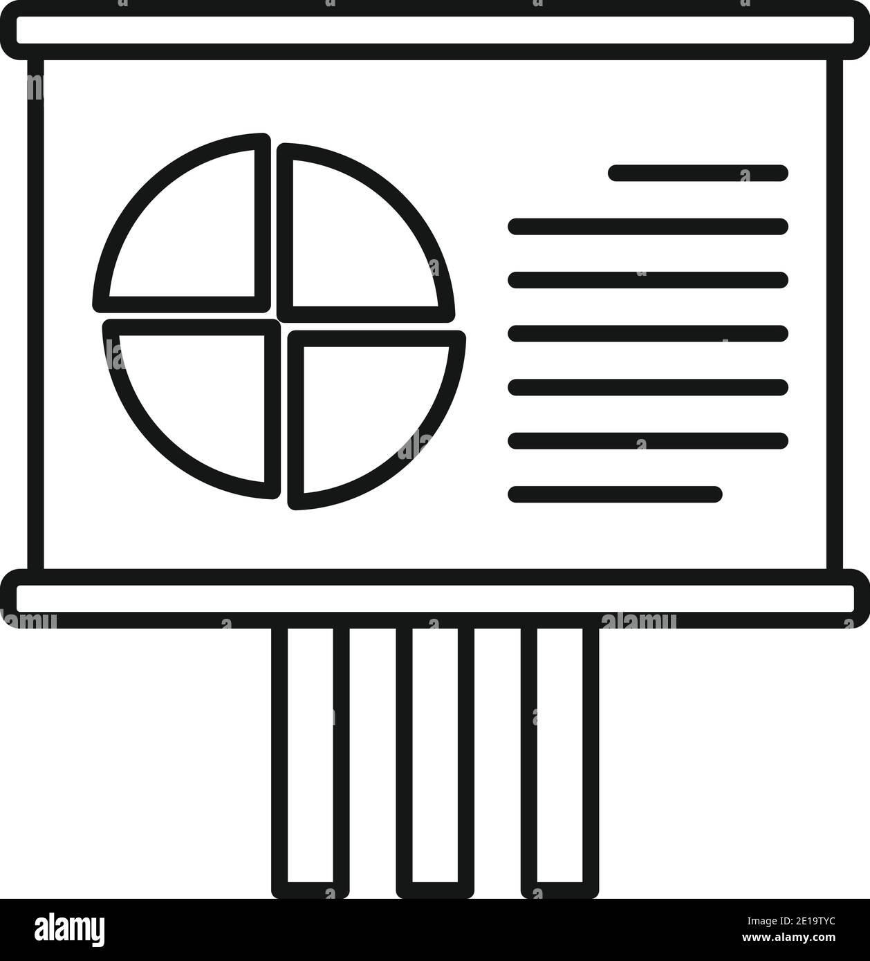 Sociology lesson banner icon, outline style Stock Vector