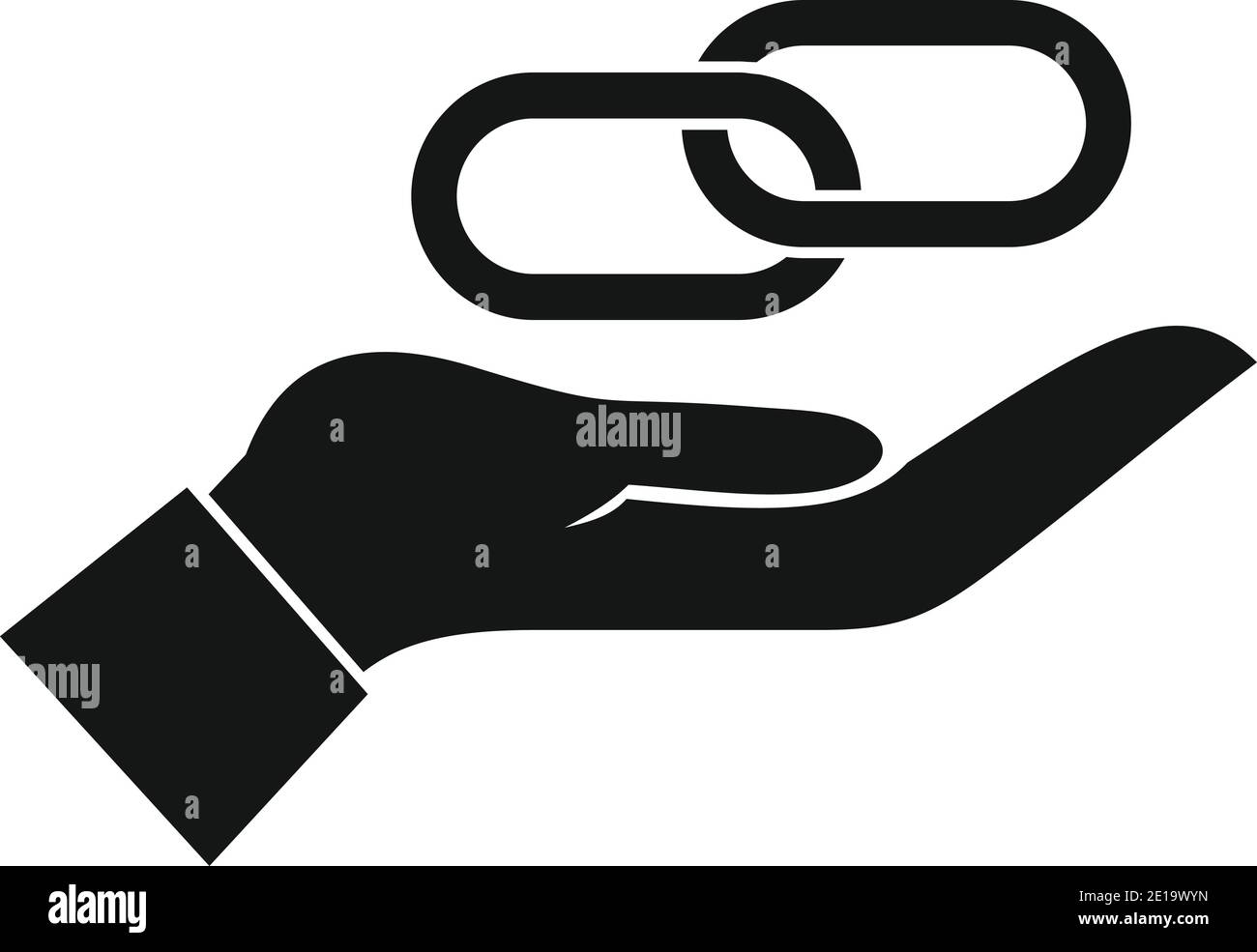 Care backlink icon, simple style Stock Vector