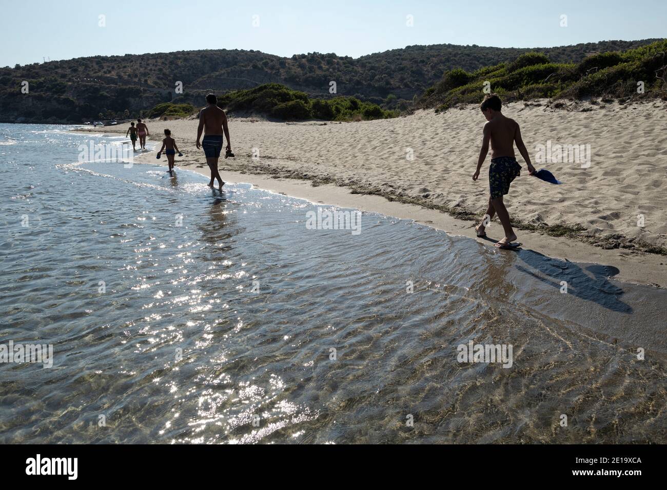 Valtaki beach in Gytheio, Peloponnese region, Greece on July 29, 2020. / Παραλία Βαλτάκι, Γύθειο, Πελοπόννησος, 29 Ιουλίου 2020. Stock Photo