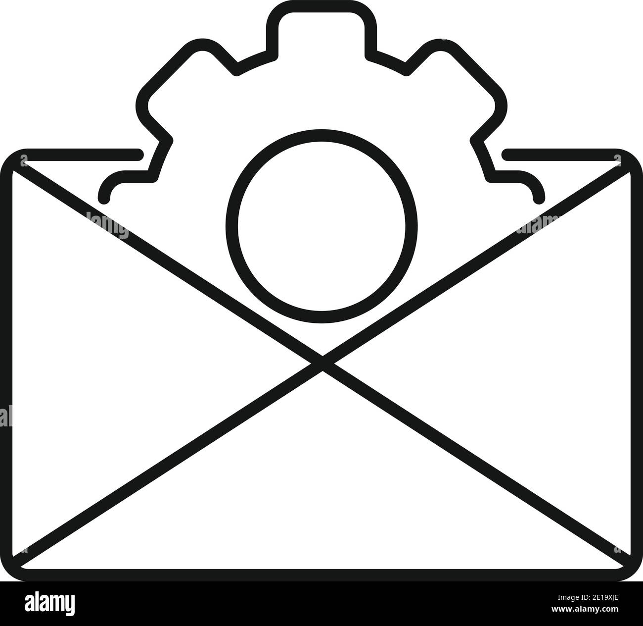 Web mail backlink strategy icon, outline style Stock Vector