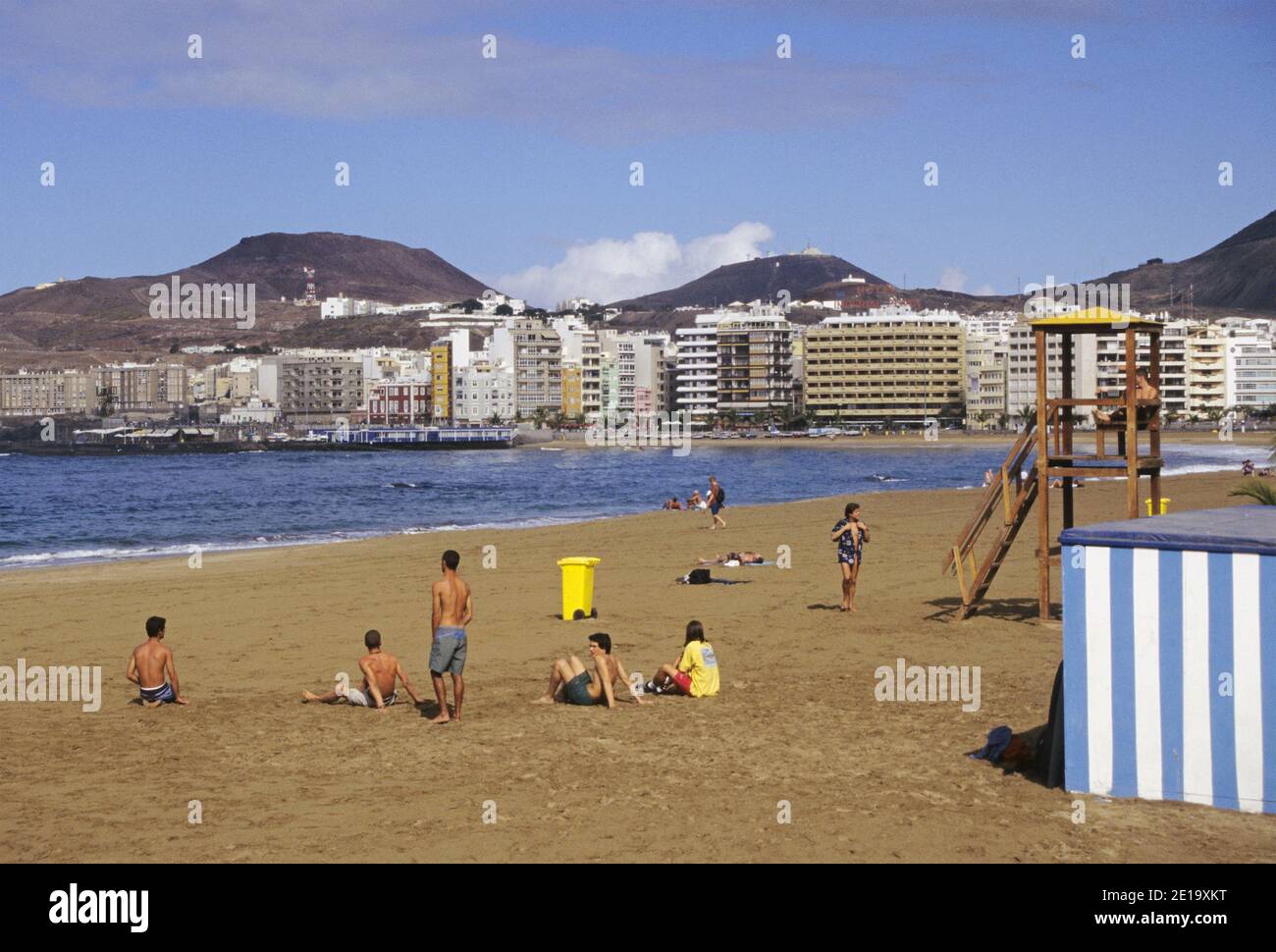 Playa de las Canteras in Las Palmas de Gran Canaria, Gran Canaria Island, Canary Islands, Spain Stock Photo