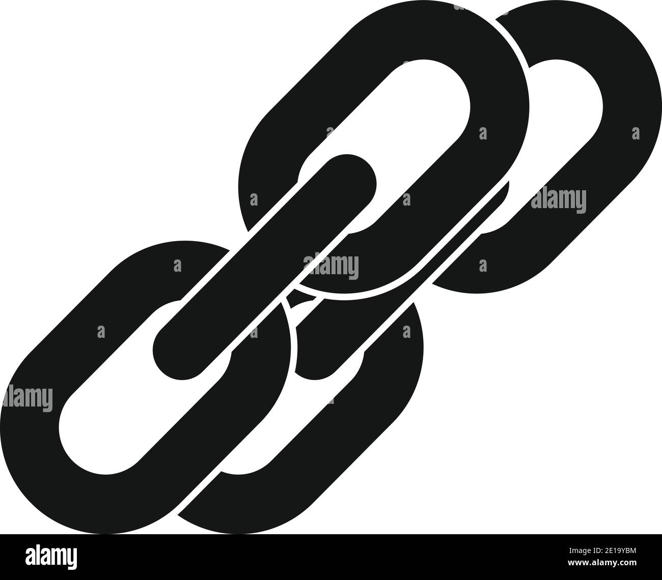 Backlink strategy links icon, simple style Stock Vector