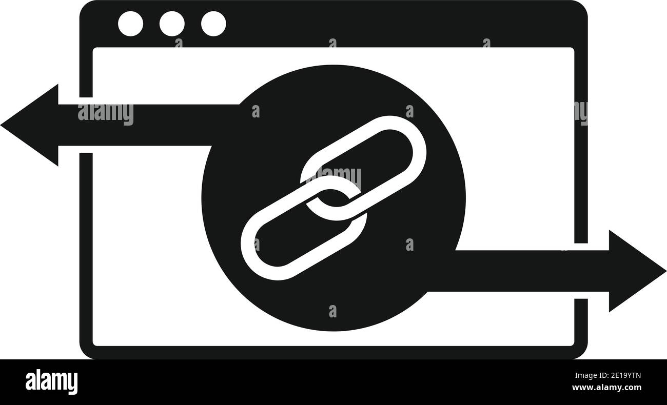 Web backlink strategy icon, simple style Stock Vector