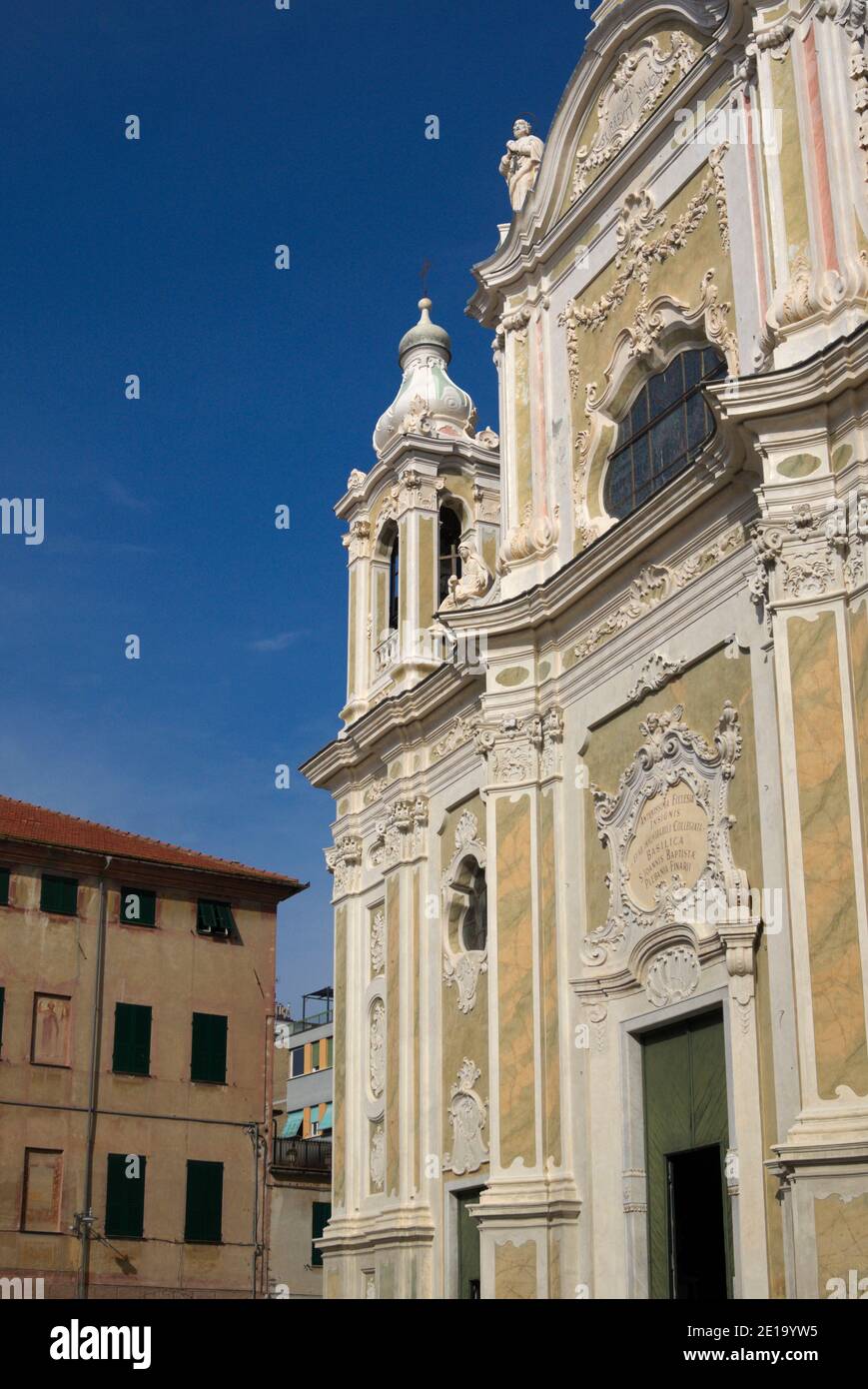 Church of San Giovanni Battista, Finale Ligure, Liguria, Italy Stock Photo