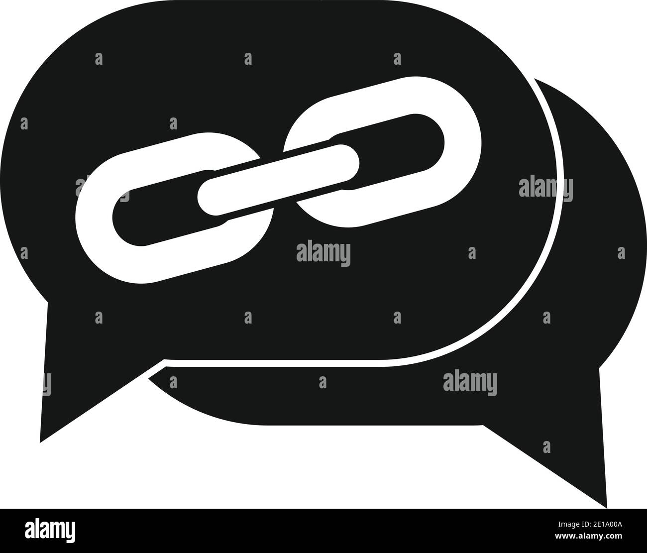 Online chat backlink strategy icon, simple style Stock Vector