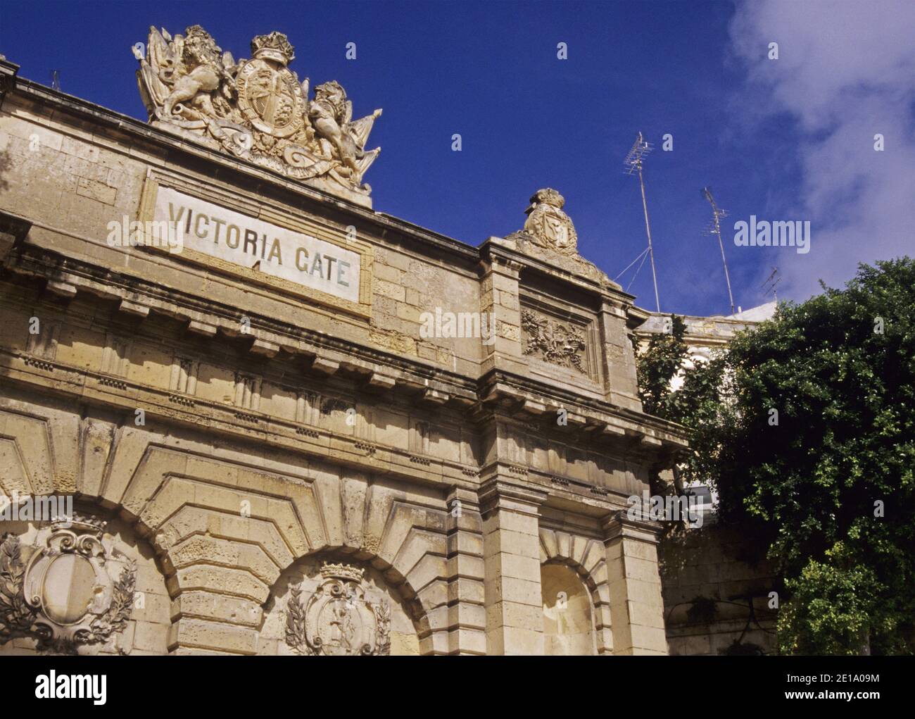 Victoria Gate, Valletta, Malta Island Stock Photo