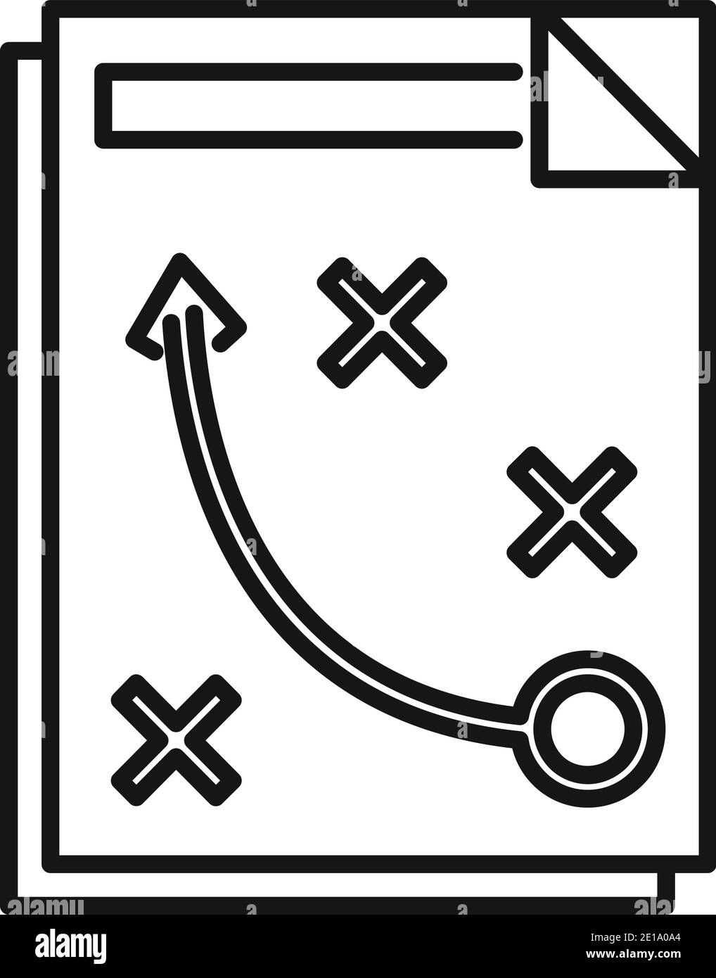 Product manager strategy icon, outline style Stock Vector