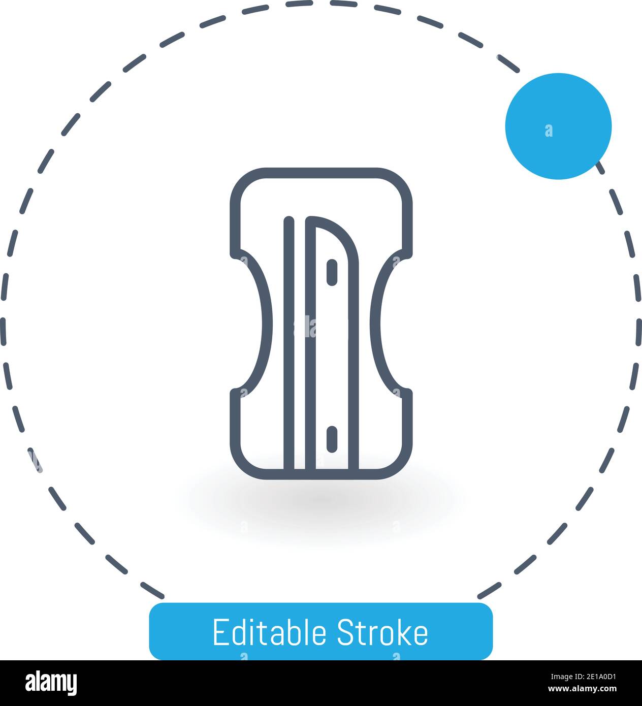 sharpener vector icon editable stroke outline icons for web and mobile Stock Vector
