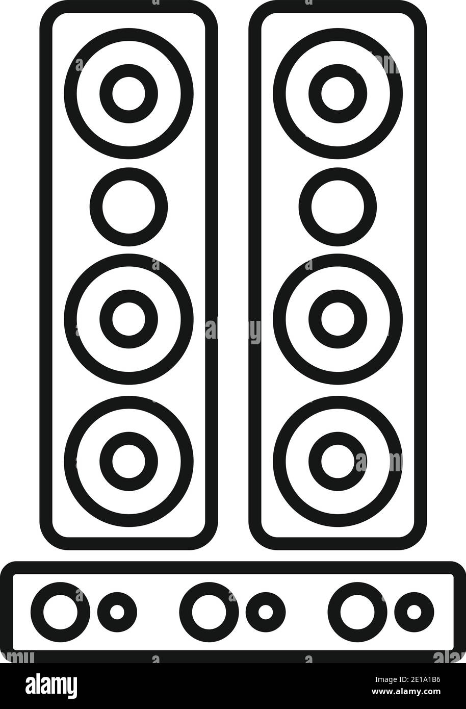 Speakers system icon, outline style Stock Vector Image & Art Alamy