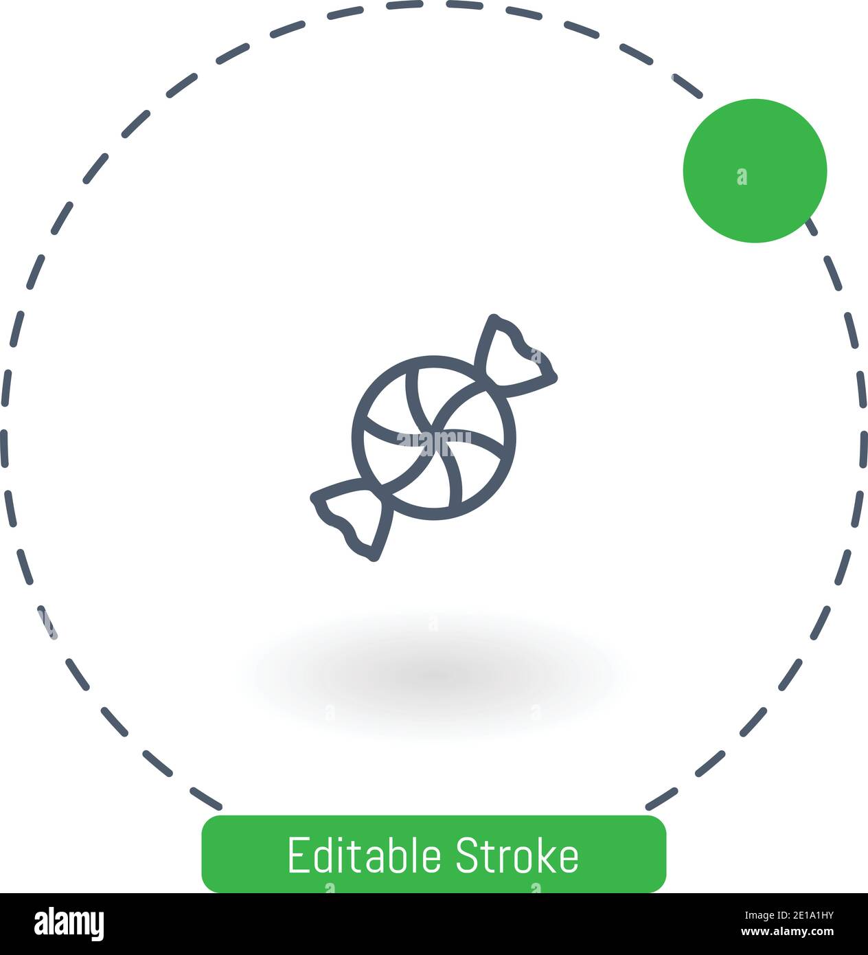 round candy vector icon editable stroke outline icons for web and ...