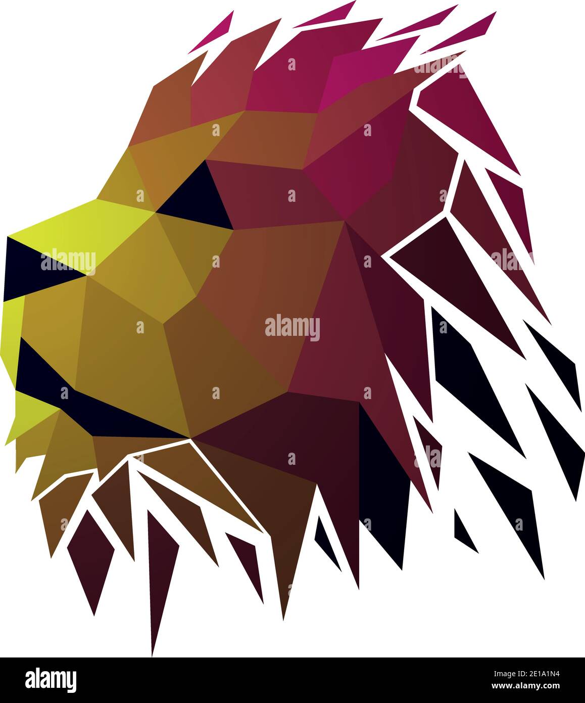 Vector lion in low poly style Stock Vector