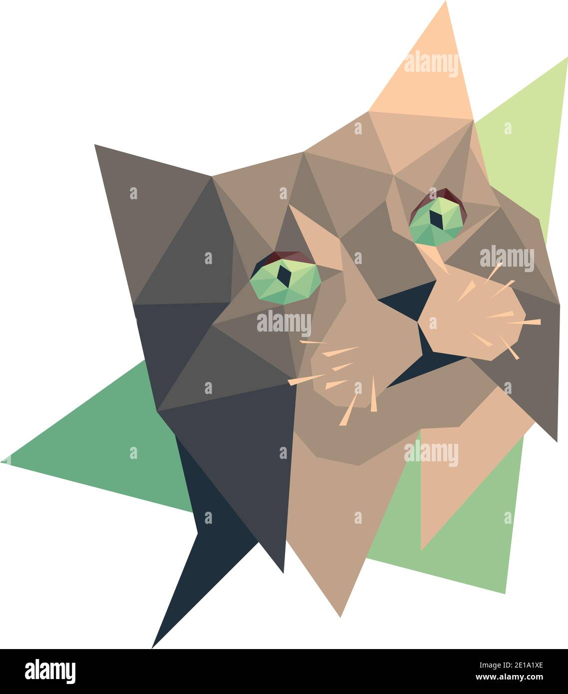 Vector cat low poly style Stock Vector