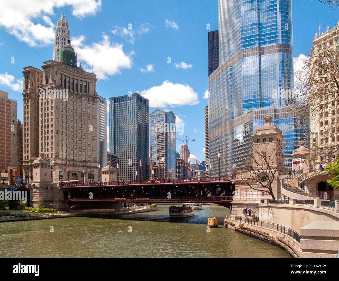 Chicago River, Chicago, Illinois, USA Stock Photo