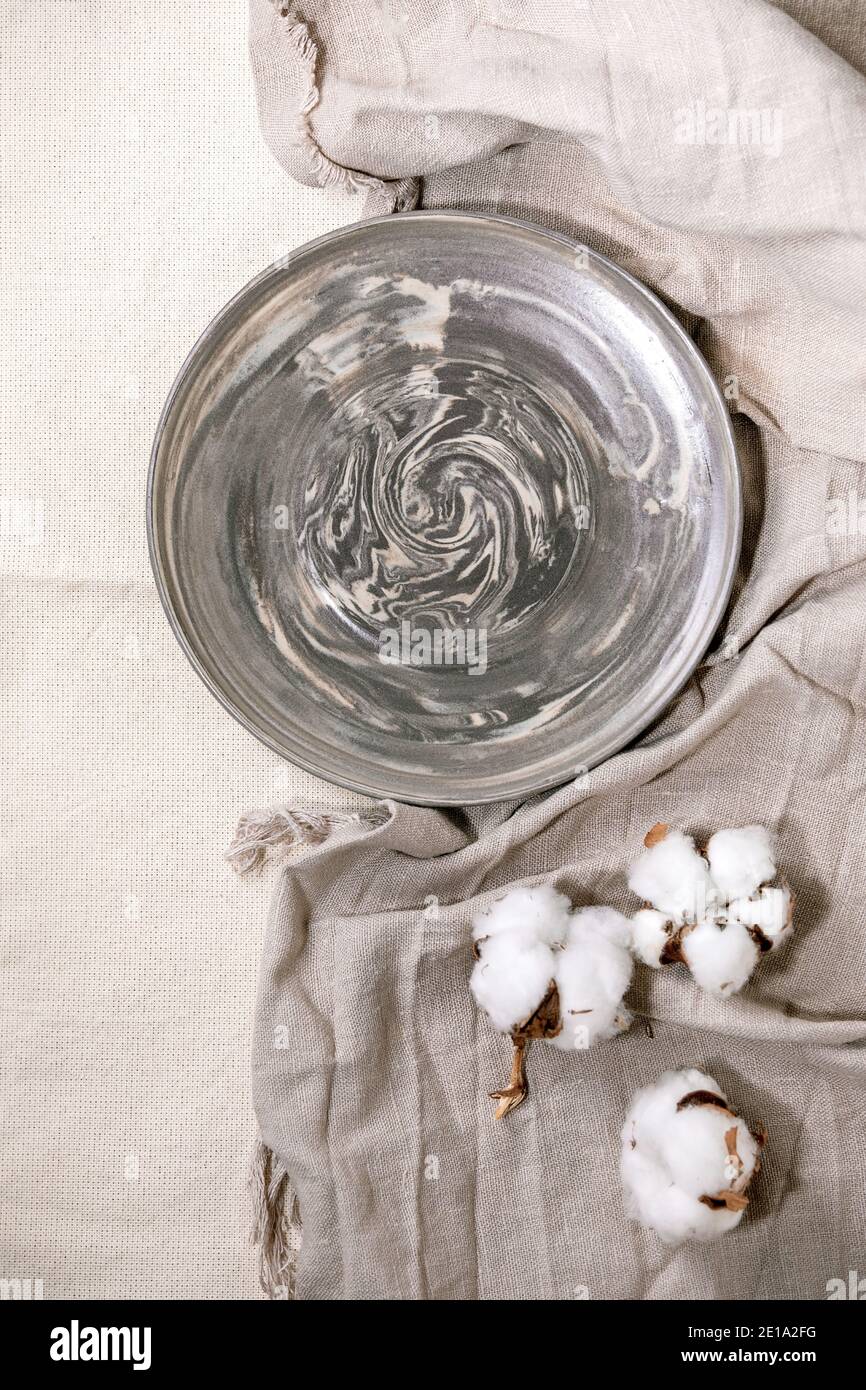 Empty ceramic plate Stock Photo