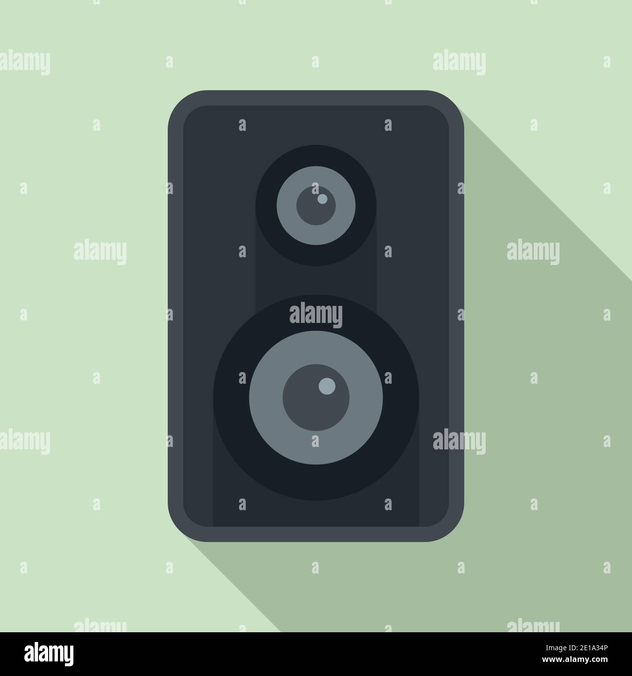 Acoustic speaker icon, flat style Stock Vector Image & Art - Alamy