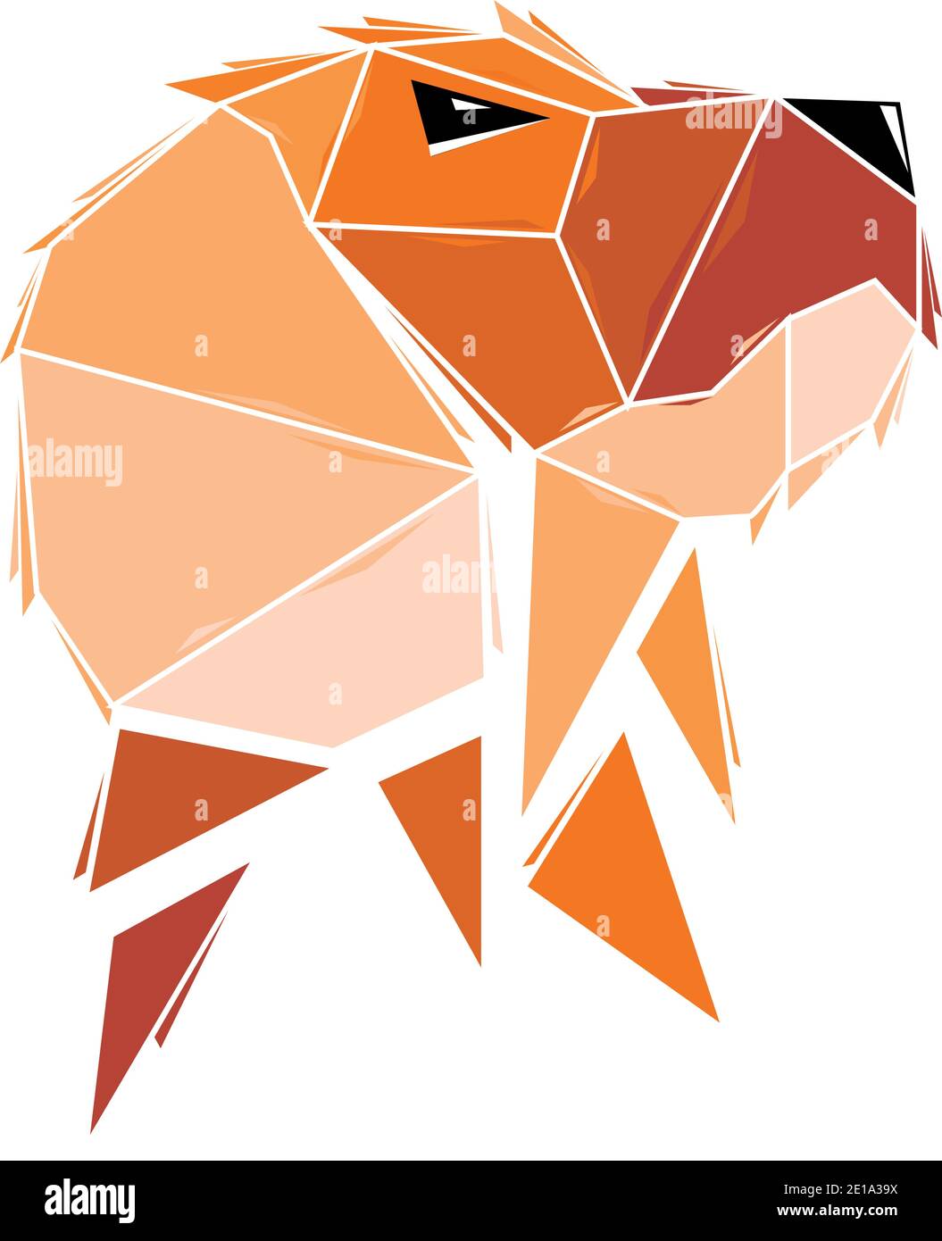 Vector dog in low poly style Stock Vector