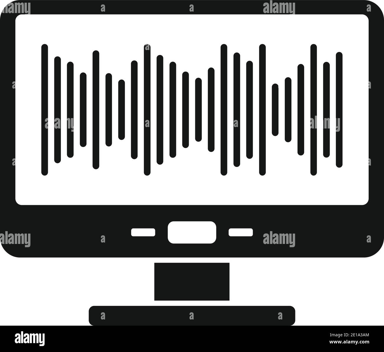Sound wave monitor Black and White Stock Photos & Images - Alamy
