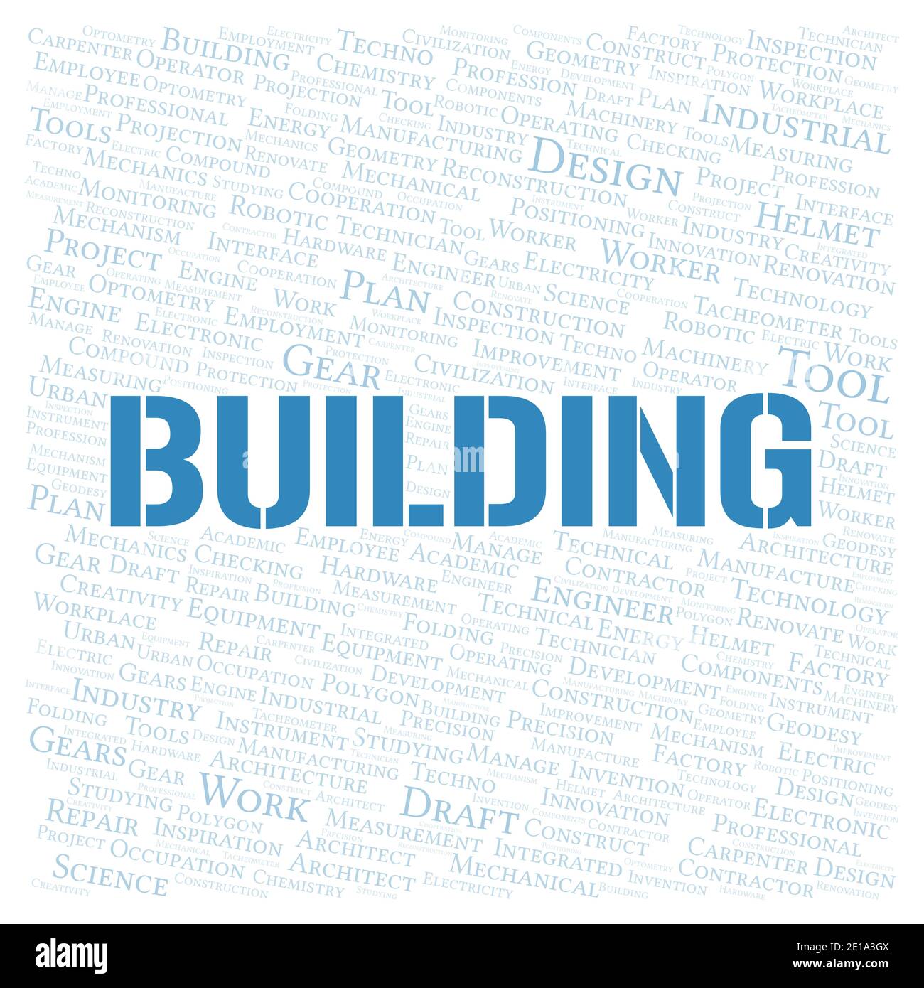 Text Using Building Image Building typography word cloud create with text only Stock Photo - Alamy