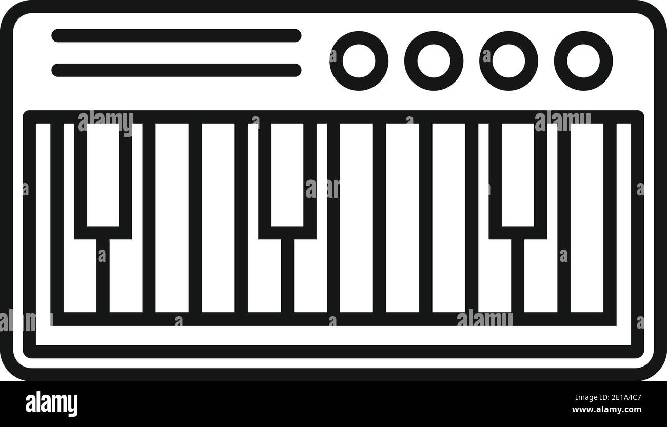 Electric piano icon, outline style Stock Vector Image & Art - Alamy