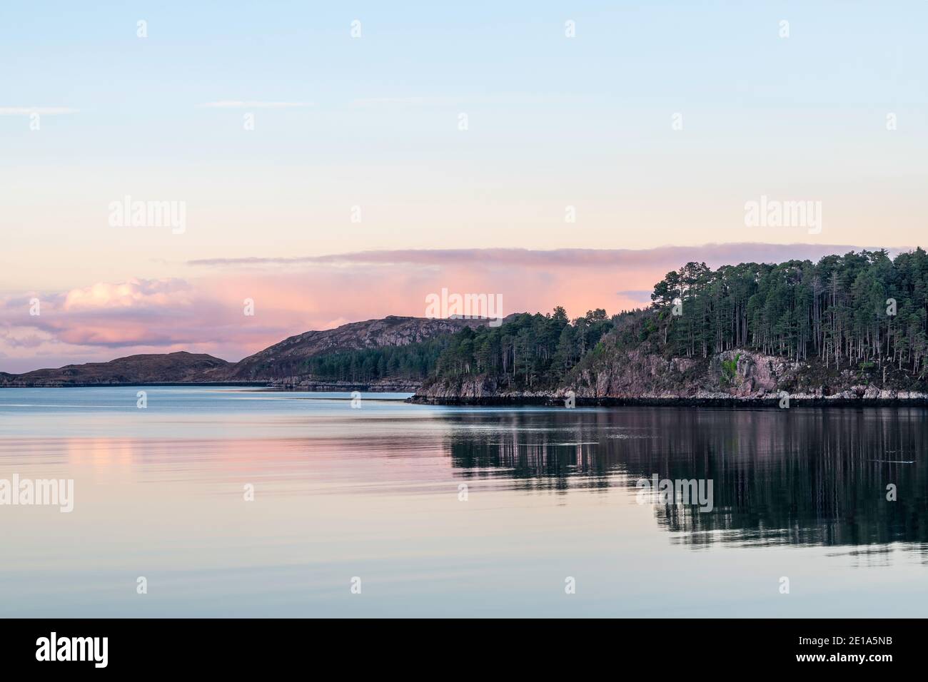 Loch Ewe, sun set Stock Photo