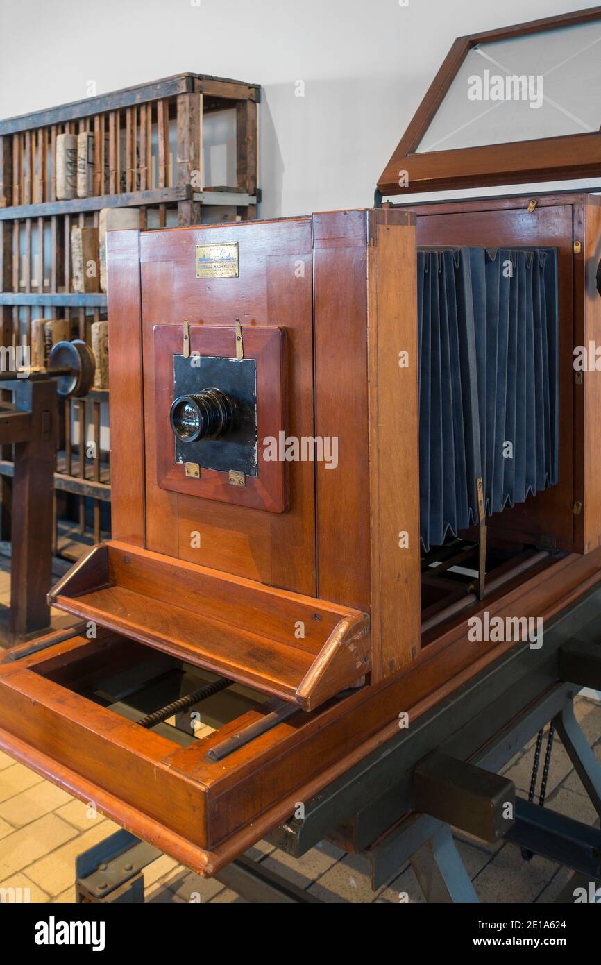 20th century Lithotex reproduction camera by Pictorial Machinery Ltd for turning an image or neat proof into a negative, basis for the printing plate Stock Photo