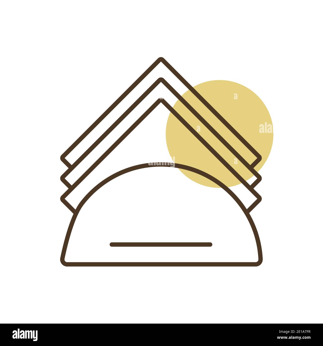 Napkins and napkin holder vector icon. Kitchen appliance. Graph symbol