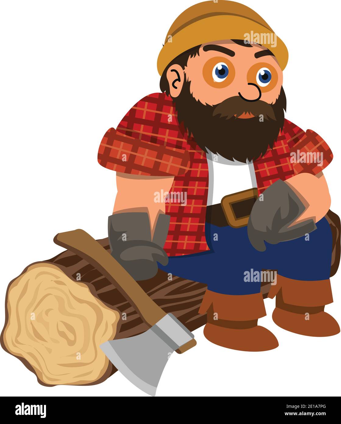 Lumberjack resting icon, cartoon style Stock Vector Image & Art - Alamy