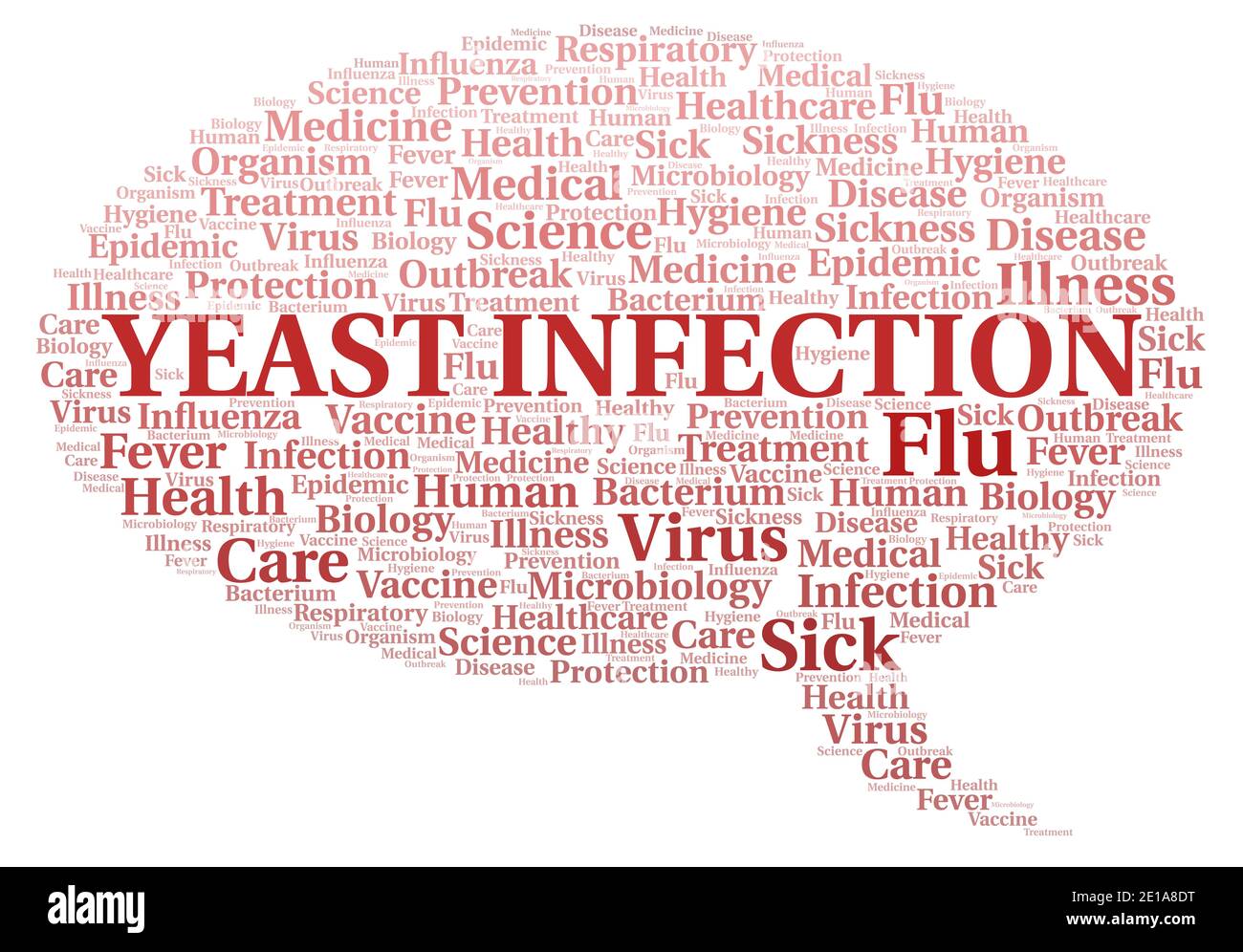 Yeast Infection typography word cloud create with text only Stock Photo