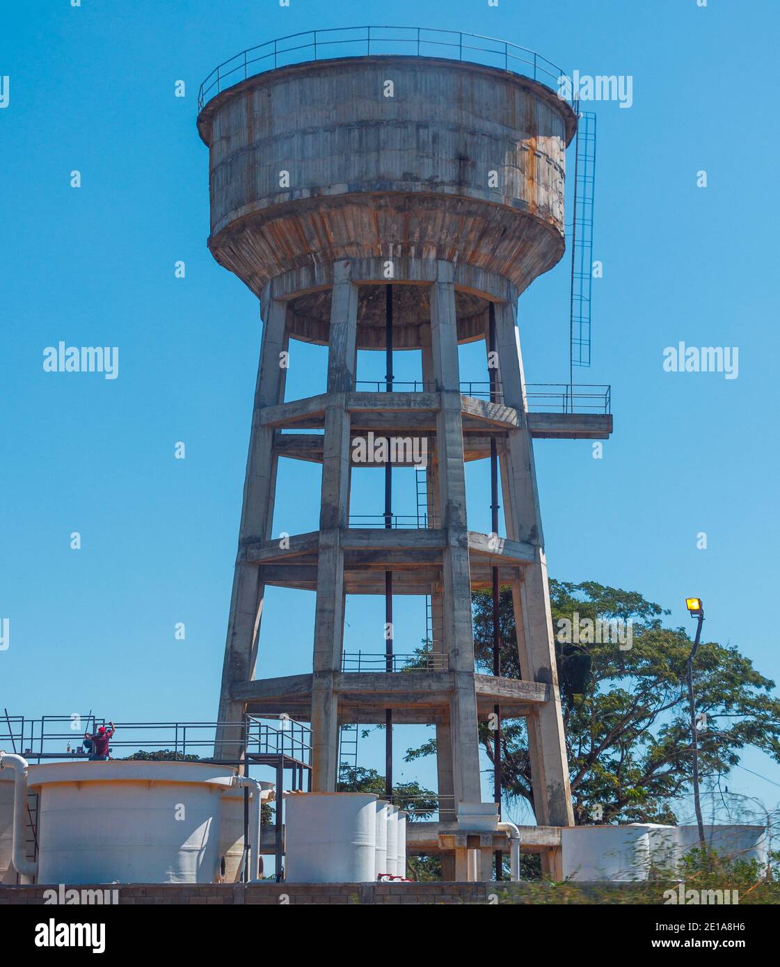 A very hight concrete made large capacity water storage container 