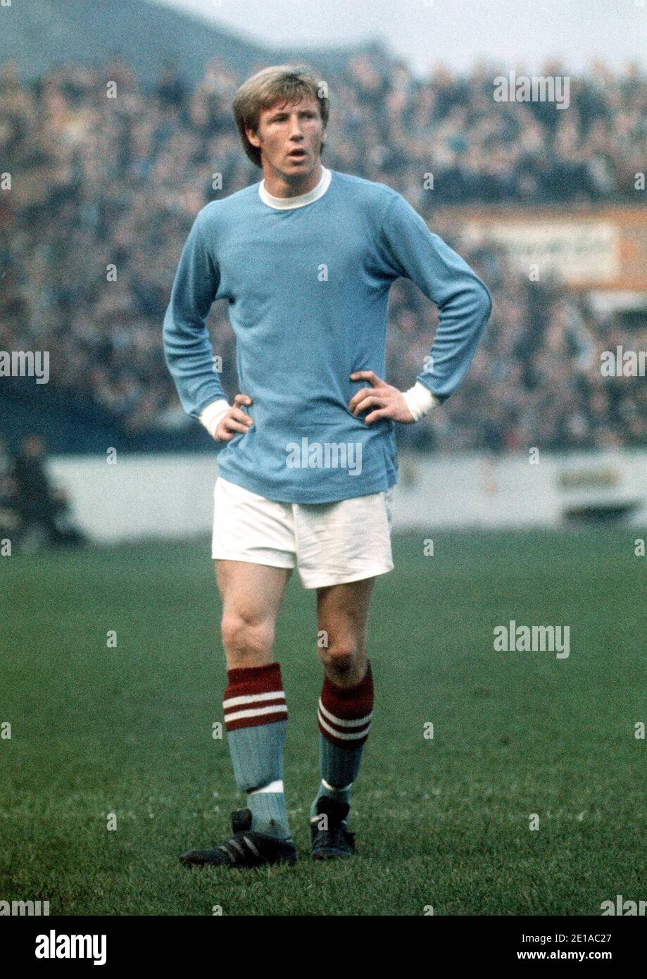 File photo dated 26th October 1968 of Colin Bell, Manchester City F.C.. Stock Photo