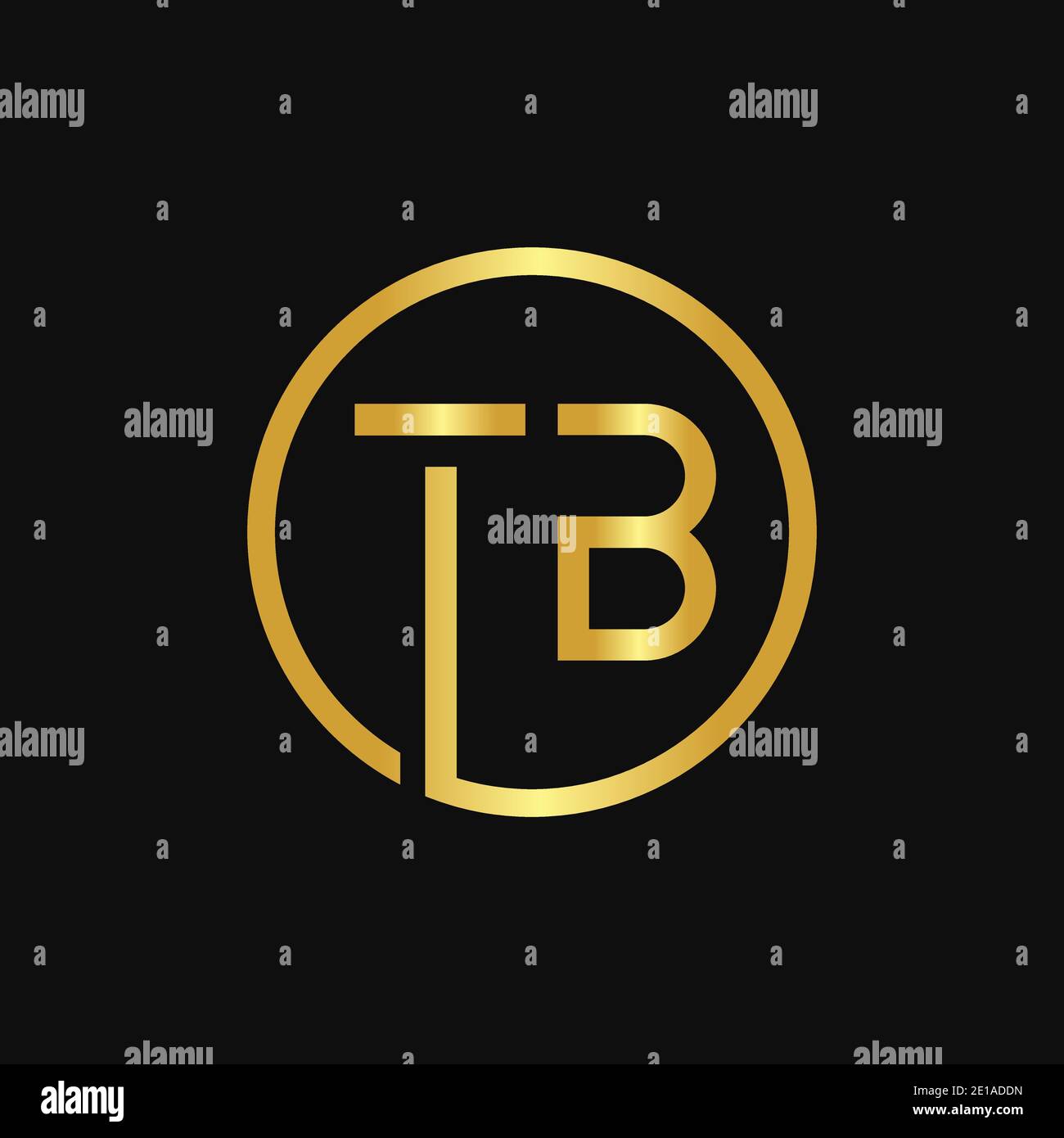 Initial Circle TB letter Logo Design vector Template. Abstract Letter